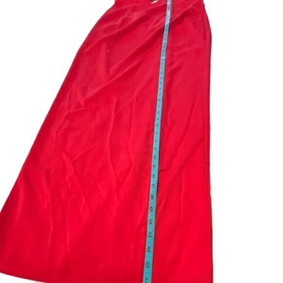 🎉PRICE REDUCED🎉 Aidan Mattox Spaghetti Strap V-Neck Satin Gown Red 6 Backless - Picture 13 of 16